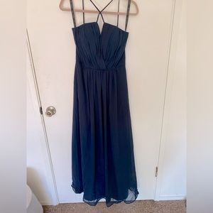 Navy Bill Levkoff Bridesmaid Dress Size 8